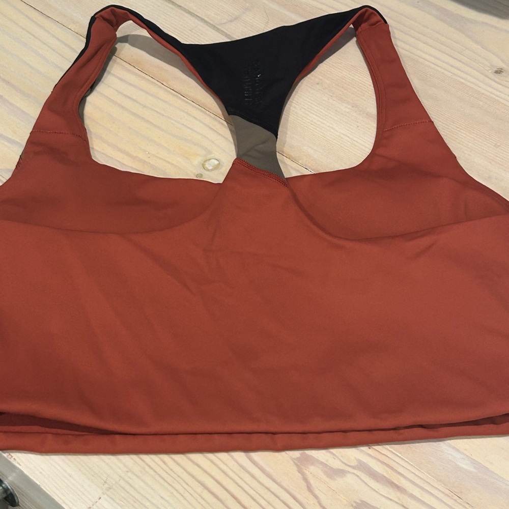 Women's spiritual gangster  Seamless Sports Bra in Rust small